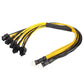 O-Type Terminal to Graphics Card 6 PIN Cable Female PCIE Power Splitter Cable