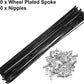 40 Pcs Bicycle Steel Spokes 14G Bike Spoke 282Mm Length with Nipples