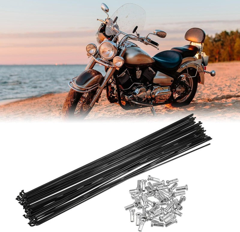 40 Pcs Bicycle Steel Spokes 14G Bike Spoke 282Mm Length with Nipples