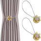 2 Pack Magnetic Curtain Tie Backs Christmas Snowflake Window Holdbacks Clips
