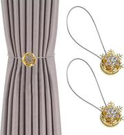 2 Pack Magnetic Curtain Tie Backs Christmas Snowflake Window Holdbacks Clips Unbranded