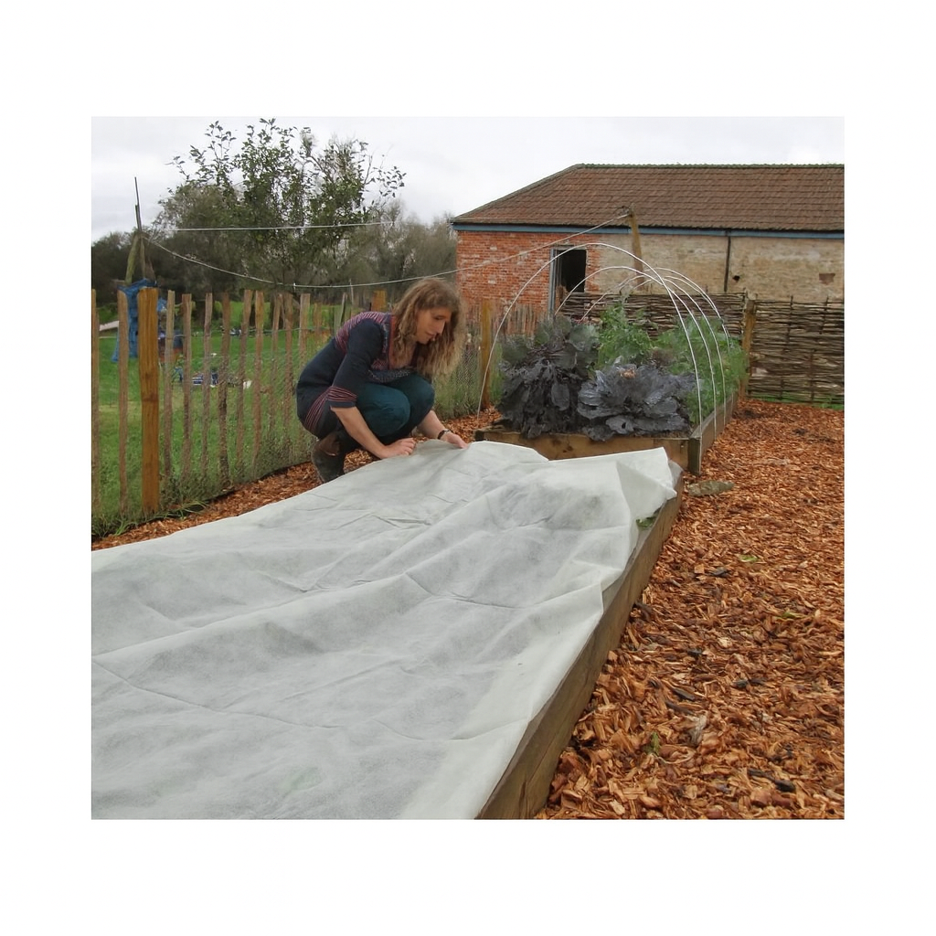 Garden Plant Frost Protection Fleece Cover Marksman White 1.5m x 8m Sheet