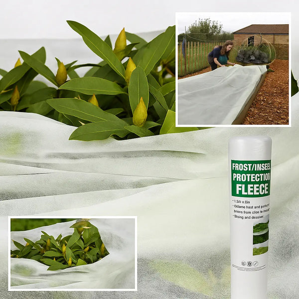 Garden Plant Frost Protection Fleece Cover Marksman White 1.5m x 8m Sheet Unbranded