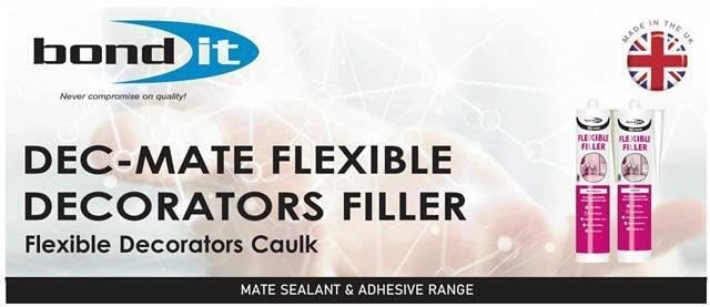 Flexible Filler Quick Drying Interior Caulk Acrylic 300ml White Decor Repair