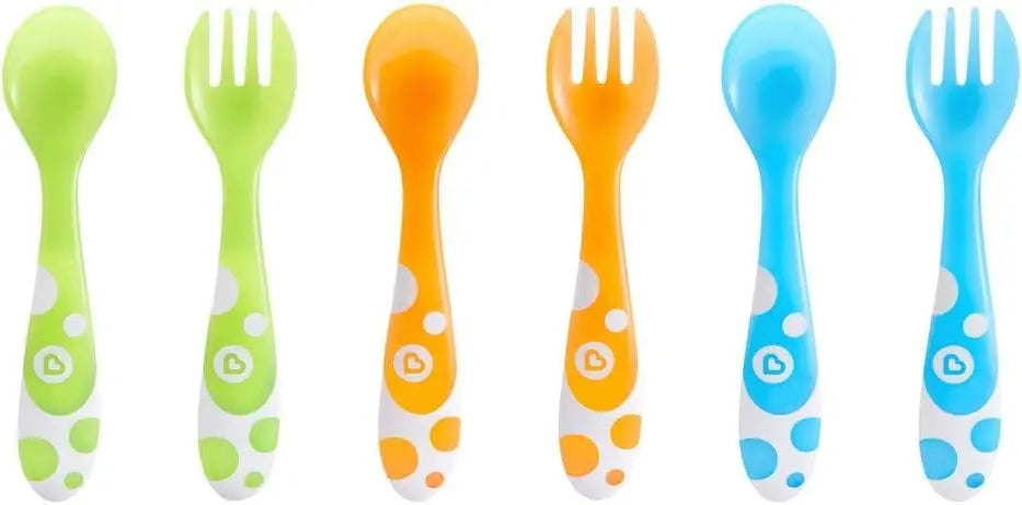 Munchkin Baby Feeding Multi Forks and Spoons Scoop Soft Tip Travel Trening 12m+ Munchkin