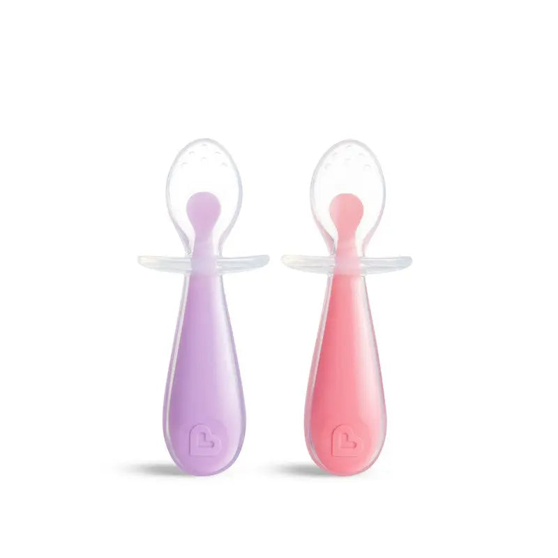 Munchkin Baby Spoon Cutlery Food Dispensing Feeding Gentle Scoop Silicone 6m Munchkin