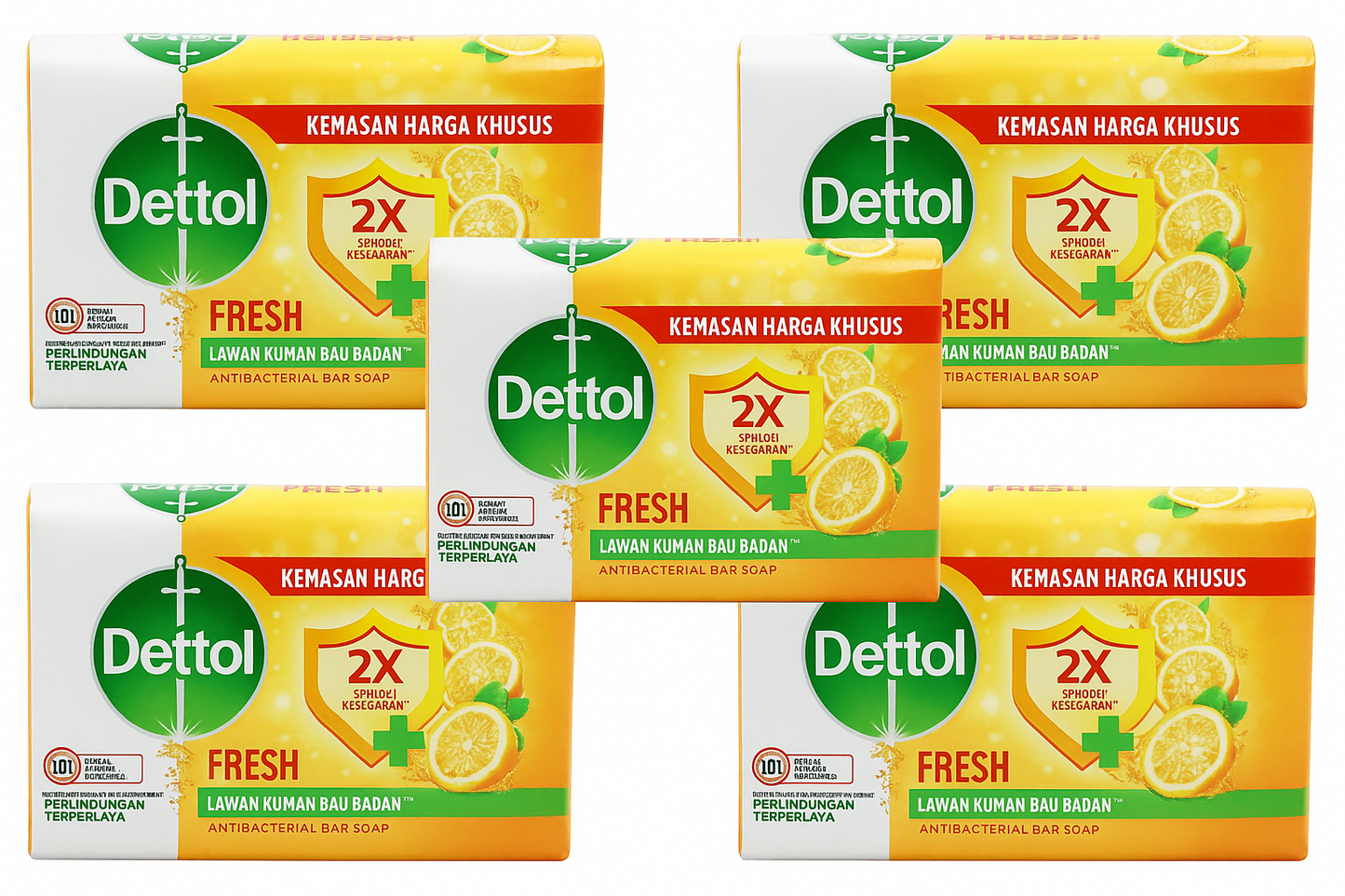 Dettol Soap Bars Citrus Fresh Antibacterial Odour Protection Body Wash Cleansing
