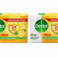 Dettol Soap Bars Citrus Fresh Antibacterial Odour Protection Body Wash Cleansing