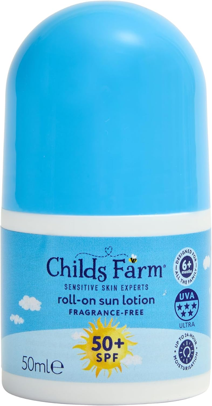 Childs Farm Sun Lotion Baby Kids SPF 50 Plus Roll On Sensitive Skin 50ml