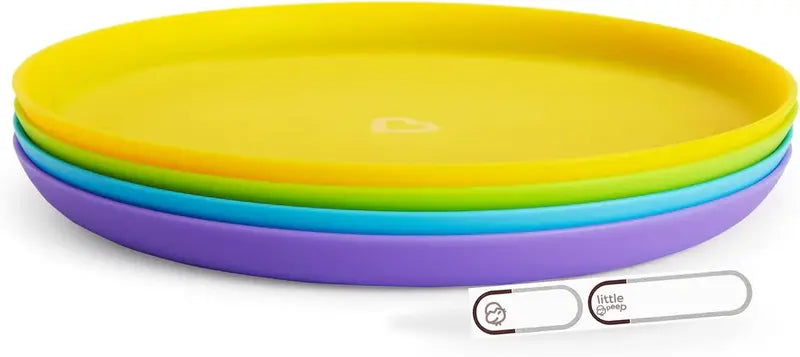 Munchkin Kids Toddler Plates Set BPA Free Microwave Dishwasher Safe 4 Pieces Munchkin