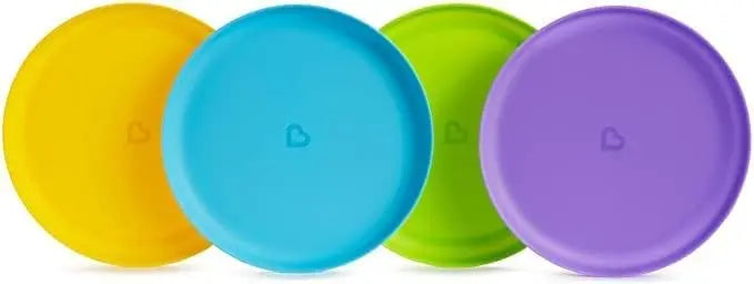 Munchkin Kids Toddler Plates Set BPA Free Microwave Dishwasher Safe 4 Pieces Munchkin