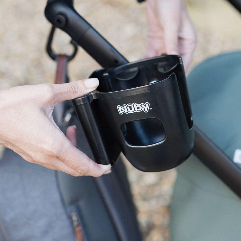 Nuby Pram Phone Cup Holder Universal Secure 360 Adjustable Fit