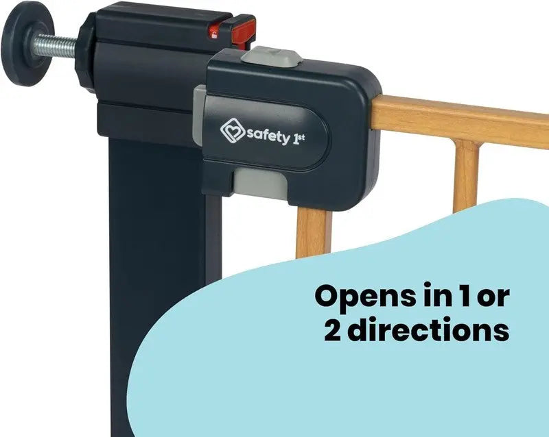 Safety 1st Stair Gate Baby Metal Easy Close Pressure Fit Wood Effect 73-80cm Safety 1st