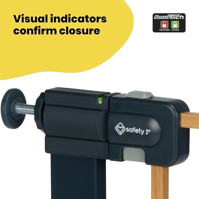 Safety 1st Stair Gate Baby Metal Easy Close Pressure Fit Wood Effect 73-80cm Safety 1st