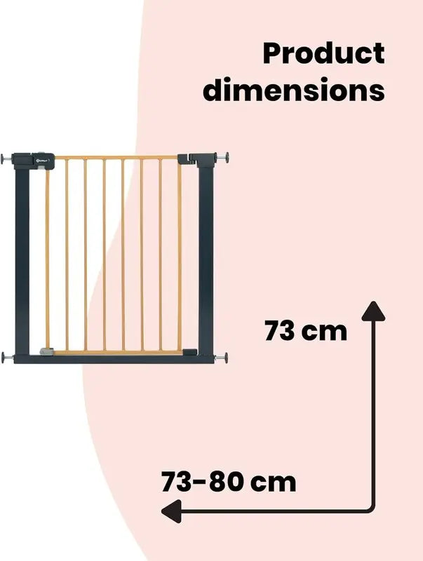 Safety 1st Stair Gate Baby Metal Easy Close Pressure Fit Wood Effect 73-80cm Safety 1st