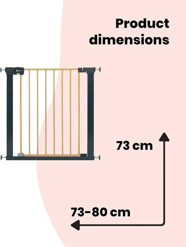 Safety 1st Stair Gate Baby Metal Easy Close Pressure Fit Wood Effect 73-80cm Safety 1st