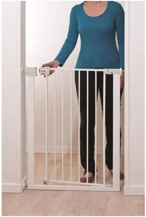 Safety 1st Extra Tall Stair Gate Baby Pressure Fit Metal White 73-80Cm Max. 94Cm Safety 1st
