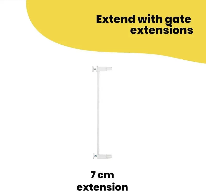 Safety 1st Extra Tall Stair Gate Baby Pressure Fit Metal White 73-80Cm Max. 94Cm Safety 1st