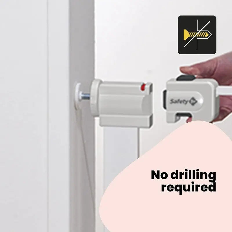 Safety 1st Extra Tall Stair Gate Baby Pressure Fit Metal White 73-80Cm Max. 94Cm Safety 1st