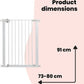 Safety 1st Extra Tall Stair Gate Baby Pressure Fit Metal White 73-80Cm Max. 94Cm Safety 1st