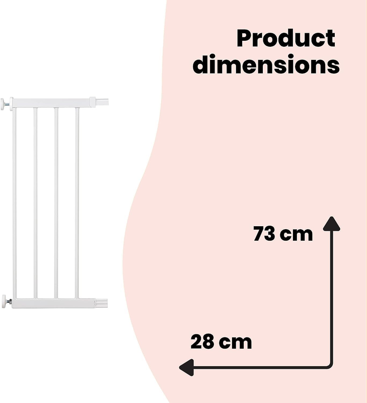 Safety 1st Gate Extension 28cm Baby Stair Pressure Fit White