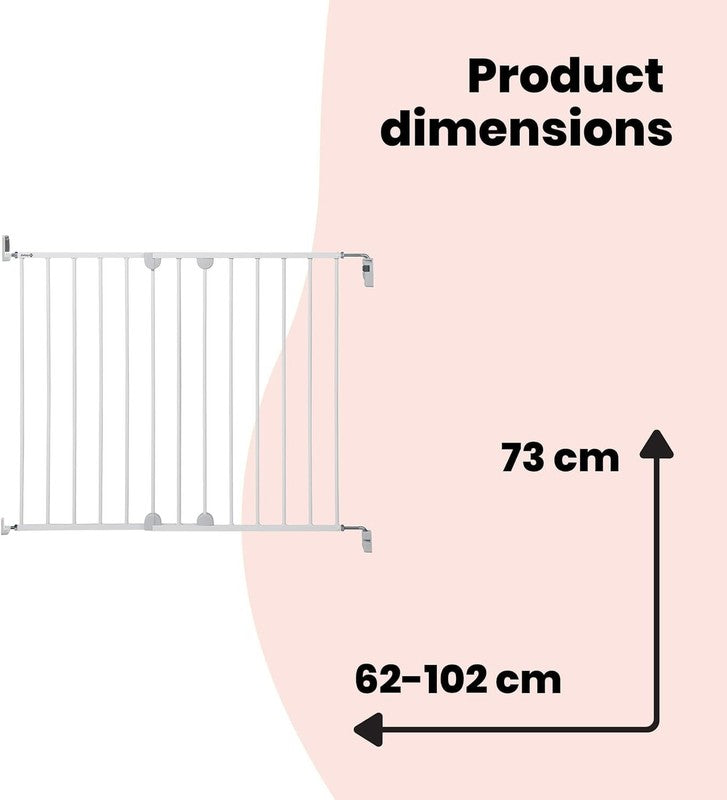 Safety 1st Extending Gate Wall Fix Baby Stair Door Metal White 62 - 102 Cm