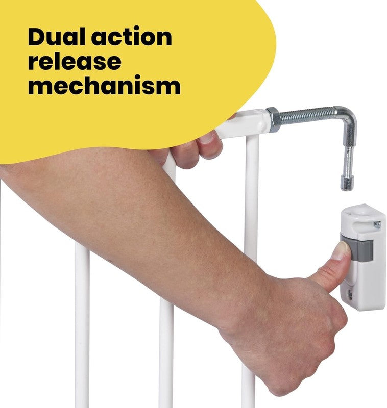 Safety 1st Extending Gate Wall Fix Baby Stair Door Metal White 62 - 102 Cm