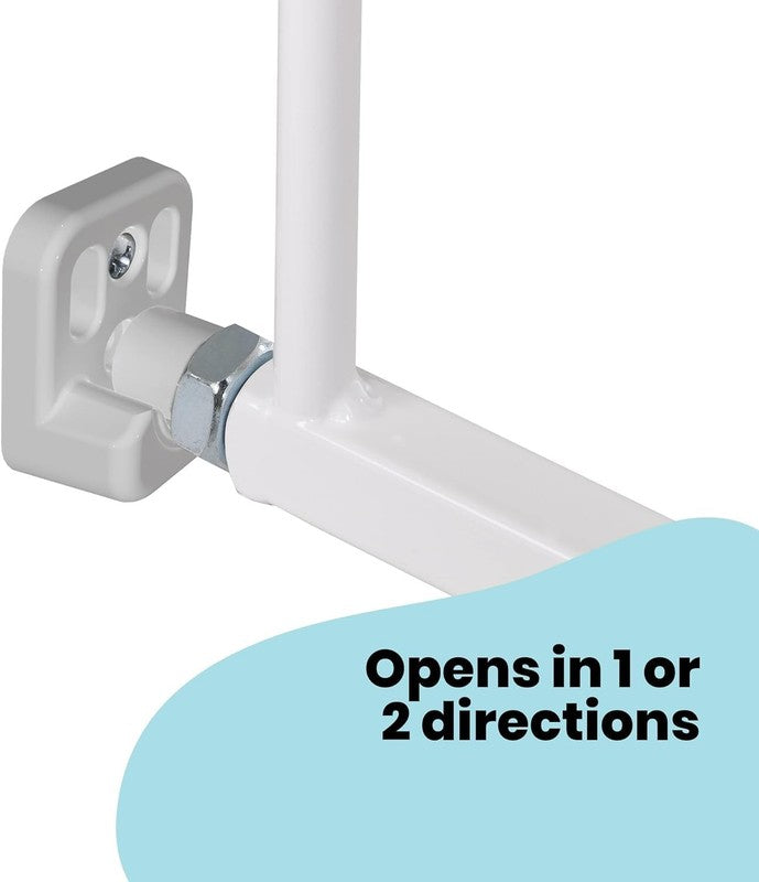 Safety 1st Extending Gate Wall Fix Baby Stair Door Metal White 62 - 102 Cm