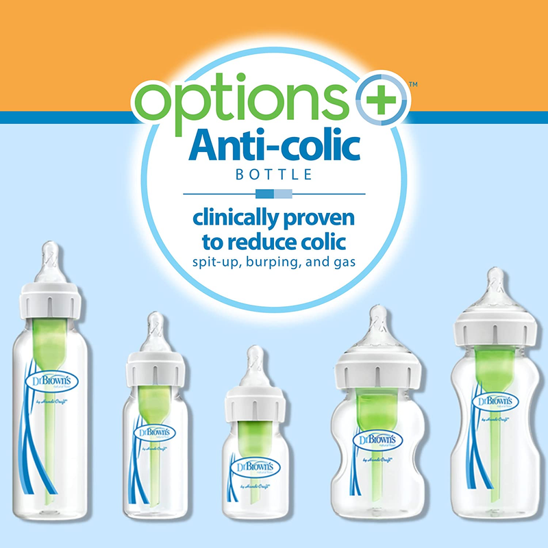 Baby Bottles Set Dr Browns Natural Flow Options Plus Anti Colic Pink 8 Pack