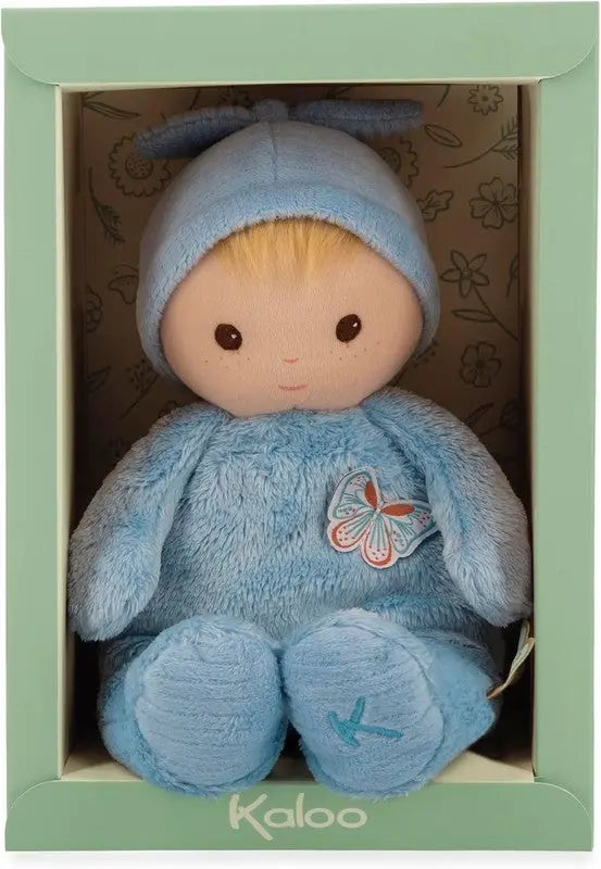 Kaloo Soft Fluffy Baby Doll Tender Cloth Doll Blue 24cm Washable From Birth kaloo