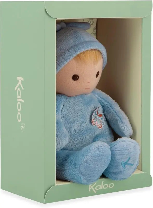 Kaloo Soft Fluffy Baby Doll Tender Cloth Doll Blue 24cm Washable From Birth kaloo
