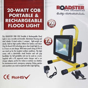 Waterproof Portable Light LED Rechargeable Emergency Flood Garden Work Lamp 20W Roadster