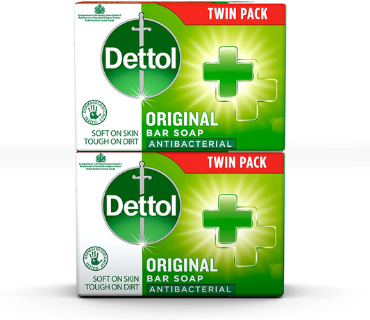 Dettol Antibacterial Soap Bar Multipack Germ Killing Body Wash 2x100g