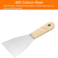 Carbon Steel Putty Knife Wood Handle Drywall Flex Scraper 2Pcs 4 Inch for Paint