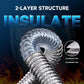 15cm Flexible Ducting 2m Aluminium Foil Insulated Heat Hose 6 Inch Pipe Clamps Unbranded