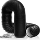 4'' PVC Aluminium Flexible Ducting Black Hose 100mm 2.5M Tumble Dryer Fan Hood