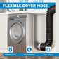 4'' PVC Aluminium Flexible Ducting Black Hose 100mm 2.5M Tumble Dryer Fan Hood