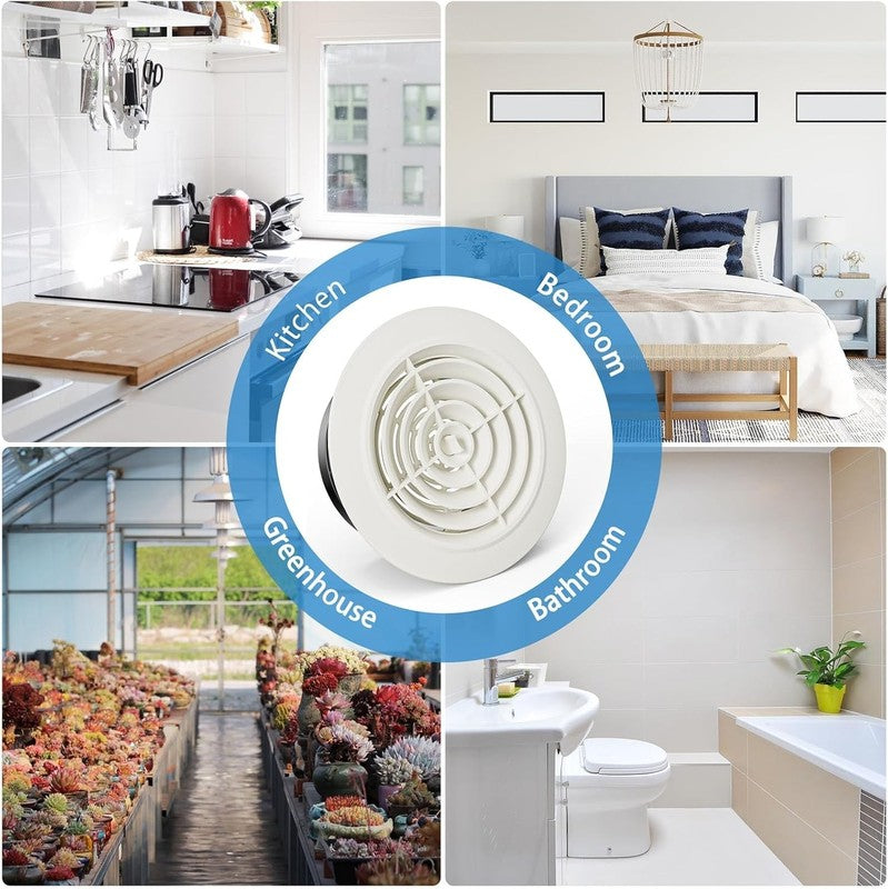 6'' Adjustable Round Air Vent 150mm Wall Ceiling Mounted Ventilation Cover Mesh