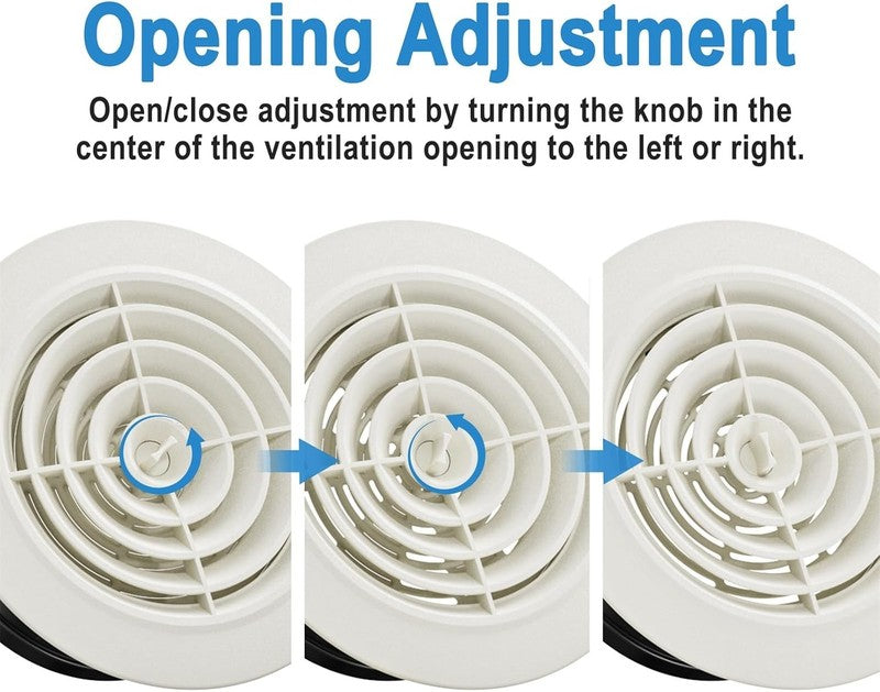 6'' Adjustable Round Air Vent 150mm Wall Ceiling Mounted Ventilation Cover Mesh