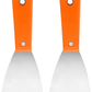 Carbon Steel Putty Knife Plastic Handle Drywall Flex Scraper 2Pcs 3 Inch Orange Unbranded