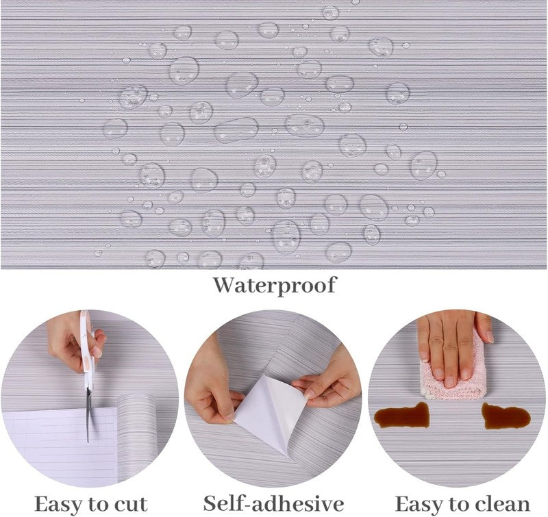 Faux Grasscloth Peel Stick Wallpaper Vinyl Furniture Wrap Linen Textured Cover