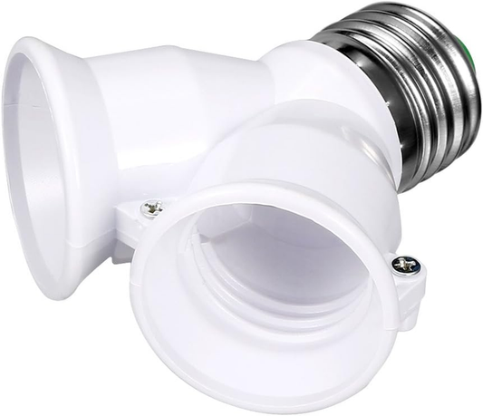 E27 Dual Adapter LED Light Socket Converter Bulb Base Splitter Lamp Holder
