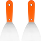 Carbon Steel Putty Knife Plastic Handle Drywall Flex Scraper 4Pcs 4 Inch Orange Unbranded