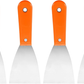 Carbon Steel Putty Knife Plastic Handle Drywall Flex Scraper 4Pcs 3 Inch Orange Unbranded