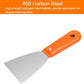 Carbon Steel Putty Knife Plastic Handle Drywall Flex Scraper 4Pcs 3 Inch Orange Unbranded
