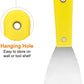 Carbon Steel Putty Knife Plastic Handle Drywall Flex Scraper 4Pcs 5 Inch Yellow Unbranded