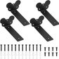 Heavy Duty Shelf Brackets Black Metal Floating Wall Support 4 Pcs 150mm