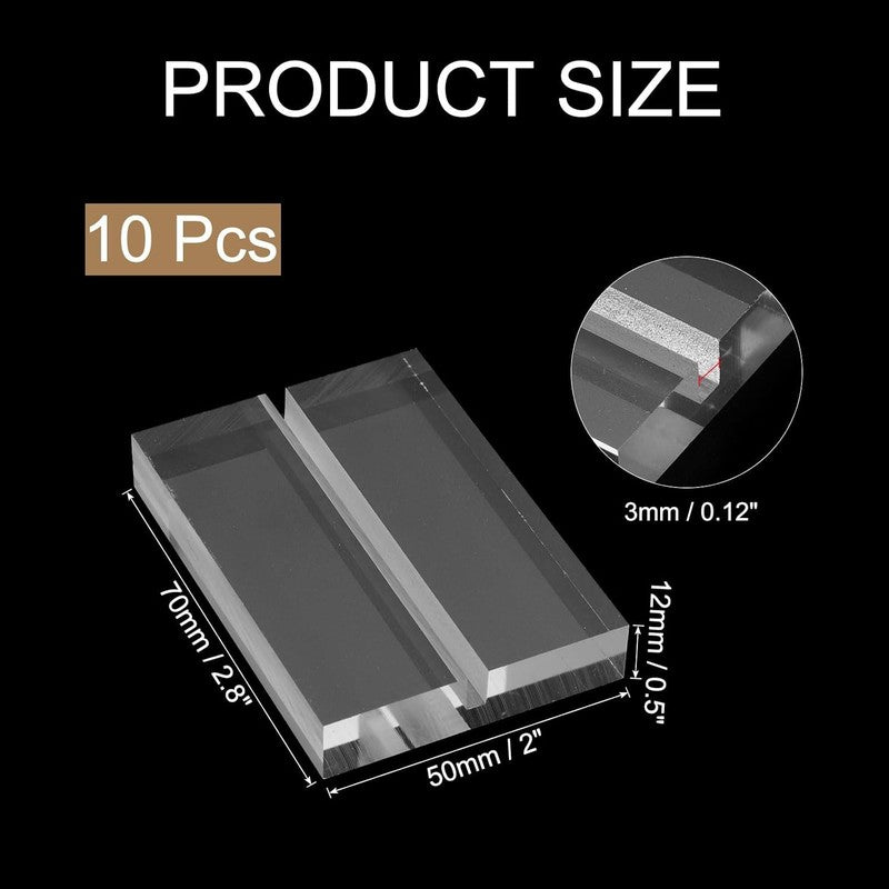 Acrylic Place Card Holders Table Number Name Card Stand 10Pcs 2.8 Inch Clear