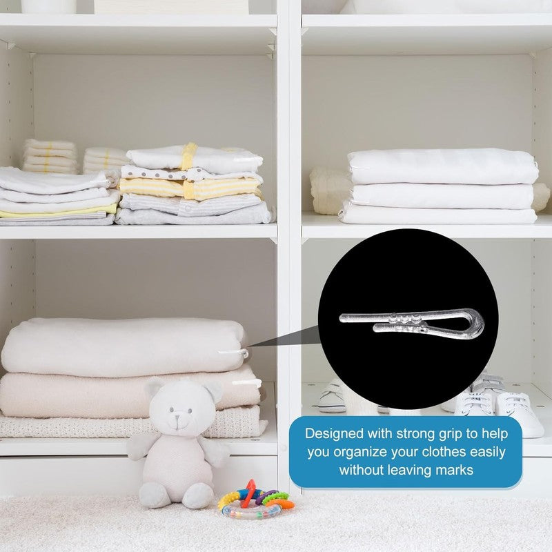 Alligator Clip Shirt Clip Clothespins Teeth U Shape 400Pcs 1.57 Inch Clear