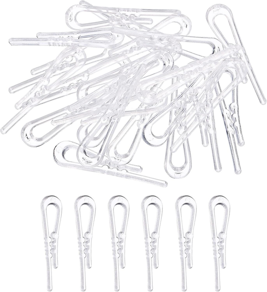 Alligator Clip Shirt Clip Clothespins Teeth U Shape 400Pcs 1.57 Inch Clear